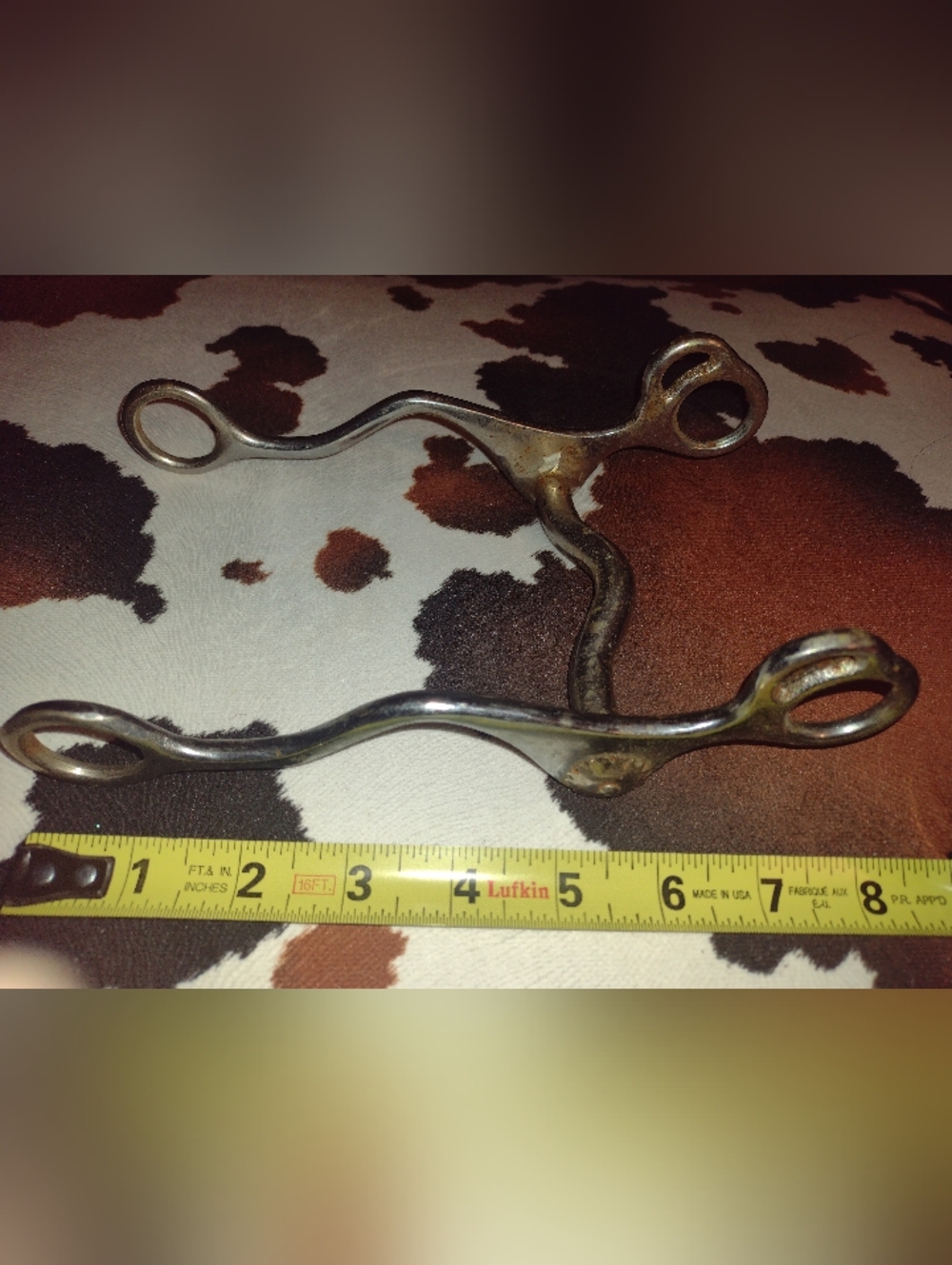 Antique Western Horse Grazing Bit - Silver Tone - Medium Port